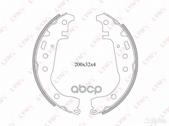 Колодки тормозные барабанные зад BS7501 LYN