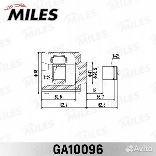 ШРУС mitsubishi carisma 95-03 внутренний