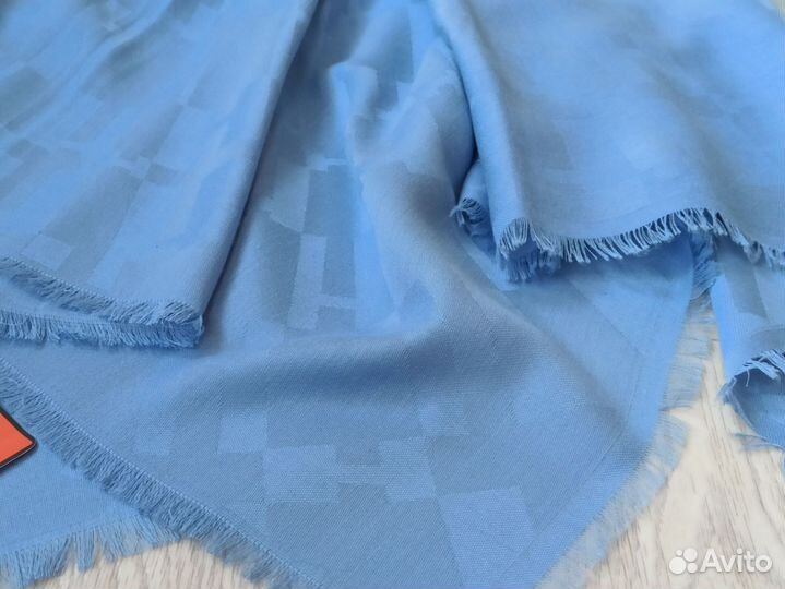 Голубой платок Шерсть Hermes