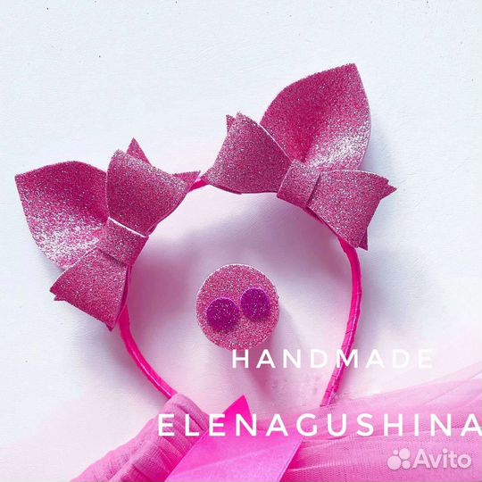 Костюм Свинки/поросенка. Пышная юбка туту,ободок