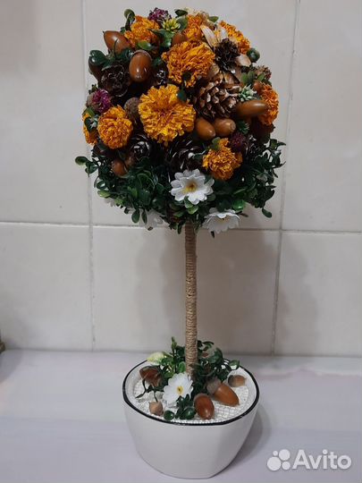 Топиарий-букет из природных материалов