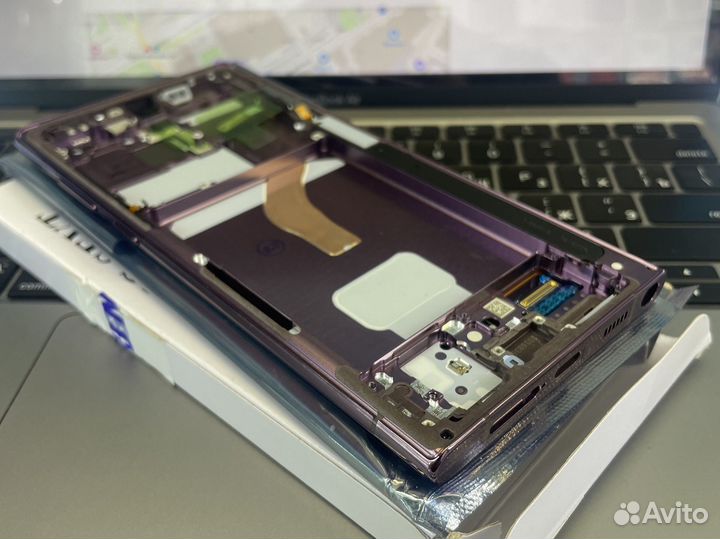 Дисплей для Samsung S22 Ultra Бургунди S908