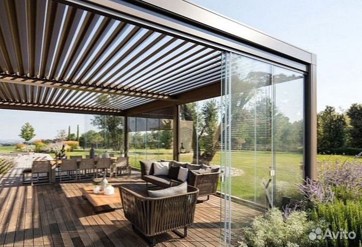 Безрамное остекление панорамное террас