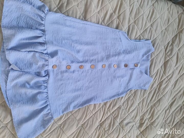 Платье женское голубое 42