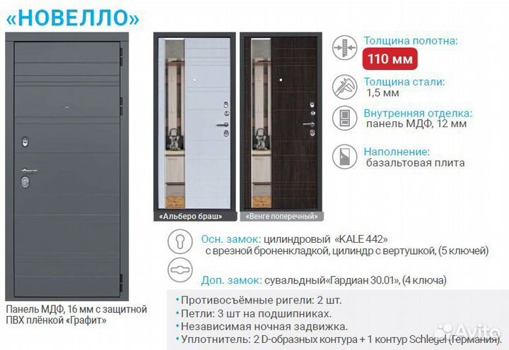 Входная дверь с зеркалом 