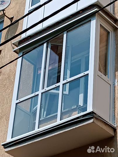 Балкон в пол со стеклом