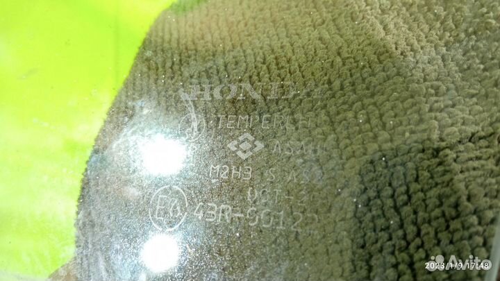 Стекло двери заднее левое для Honda Accord VII