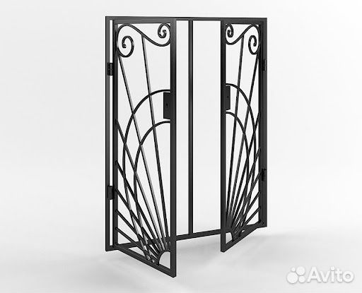 Решетки на окна N 1259 с коваными элементами