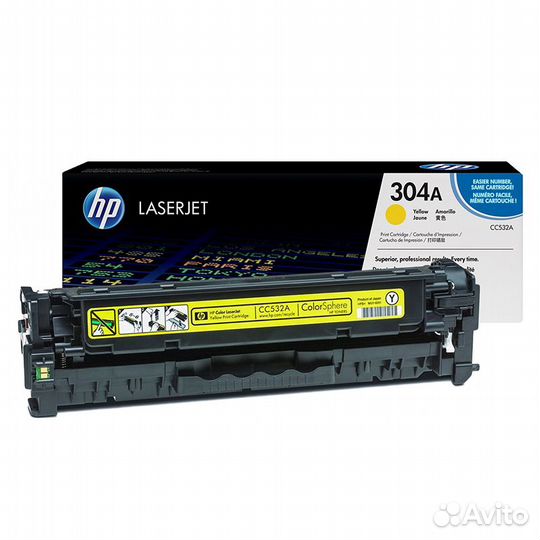 HP CC532A (304A) картридж желтый (2800 стр.)