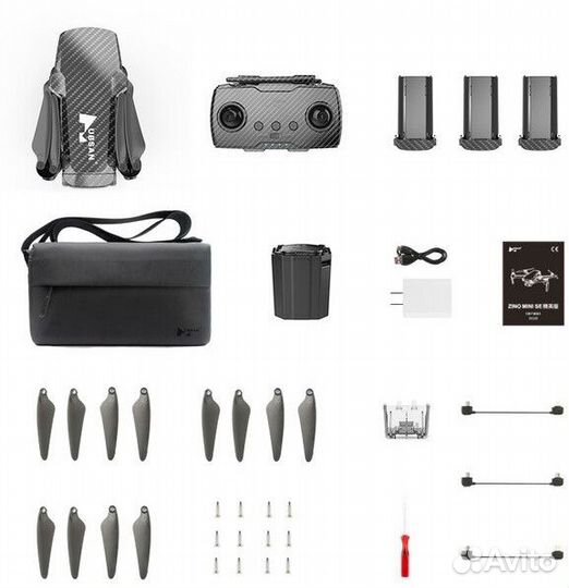 Квадрокоптер Hubsan Zino Mini SE Refined 3 батареи