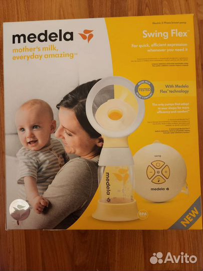 Молокоотсос medela swing flex электрический