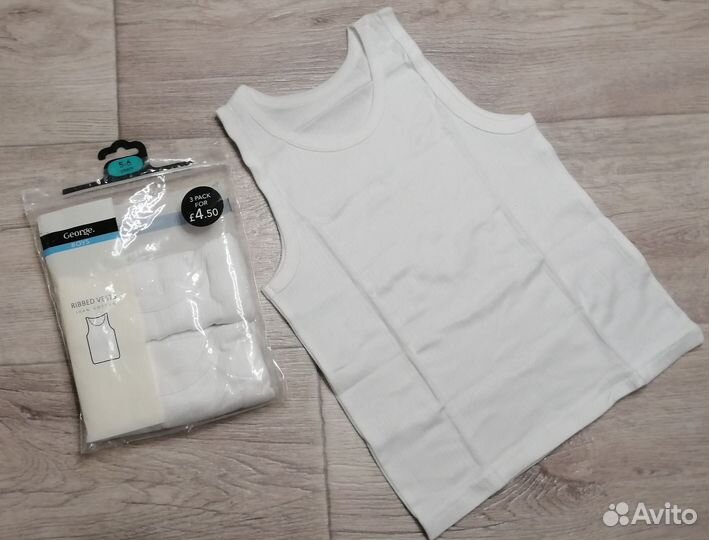 Майка H&M детская George в рубчик единорог