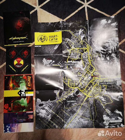 Карта, наклейки и другое по Cyberpunk 2077