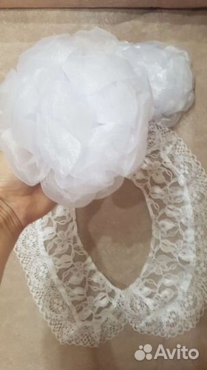 Банты для волос белые