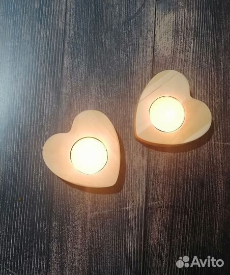 Набор подсвечников из берёзы 2 шт