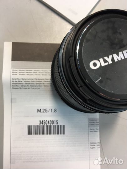 Olympus 25mm f1.8 (рст)