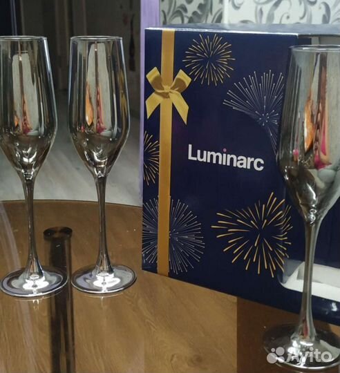 Новый набор бокалов для шампанского Luminarc 6 шт