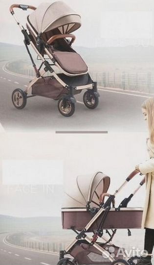 Коляска 3 в 1 с защитой от дождя и снега