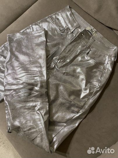 Джинсы металлик