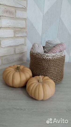 Корзина, кашпо из джута