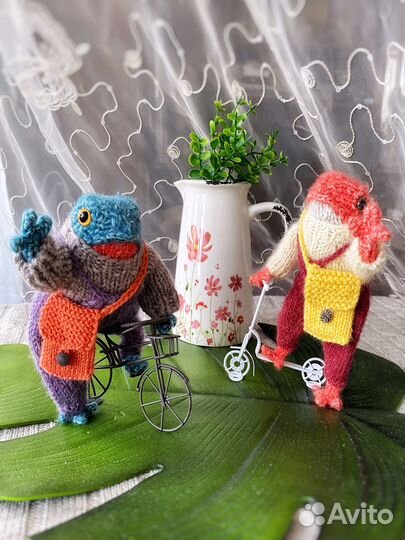 Вязаные игрушки ручной работы. Лягушка