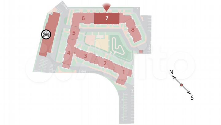 Квартира-студия, 26,3 м², 8/12 эт.