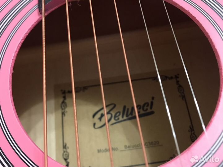 Акустическая гитара Belucci 3820 розовая