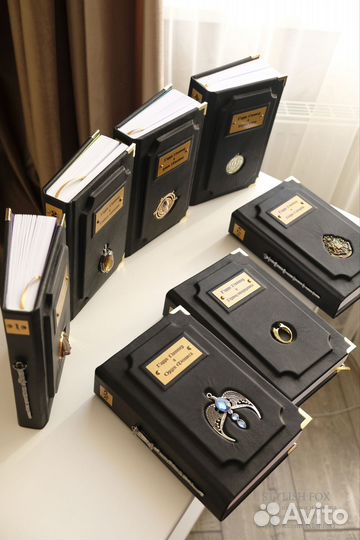 Книги Гарри Поттер росмэн новый дизайн в коже