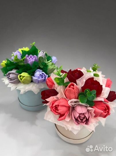 Букеты к 8 марта из мыла ручной работы