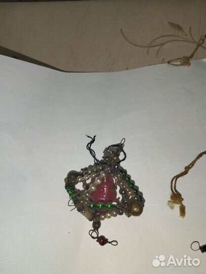 Елочные игрушки СССР стеклярус