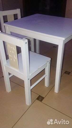 Детский стол + 2 стула Икеа Криттер