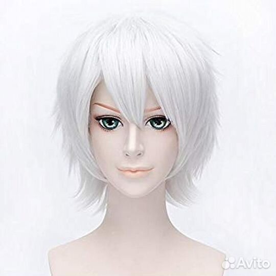 Парик белый короткий
