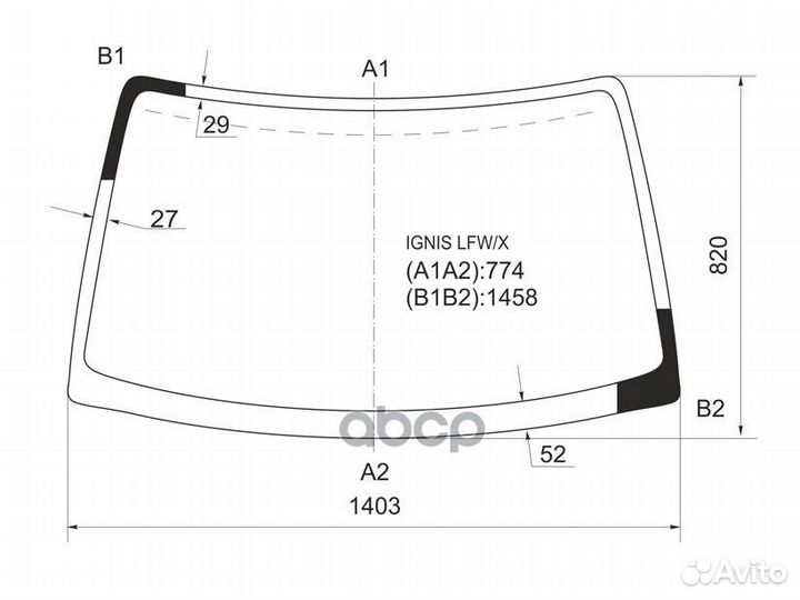 Стекло лобовое Chevrolet Cruze 01-08 / Subaru