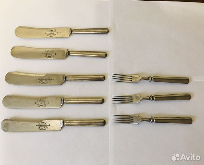 Антикварные ножи вилки Златоуст ранние Советы