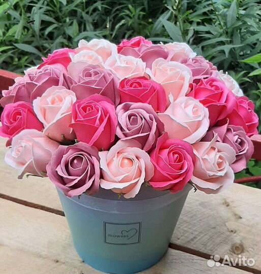 Букеты из мыльных роз