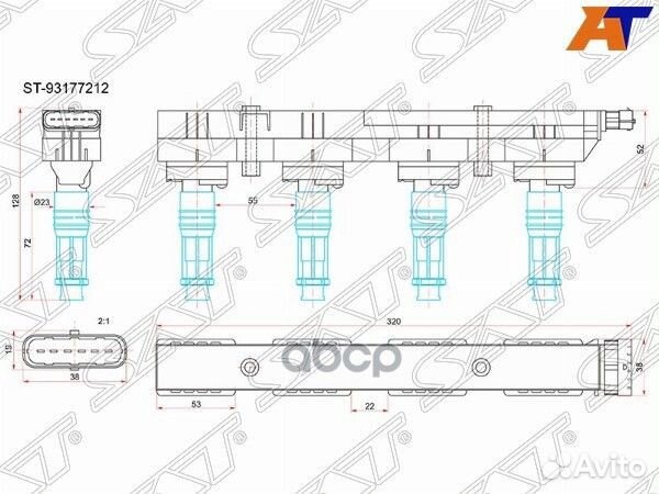 Катушка зажигания opel astra A/H/G 04-09/suzuki