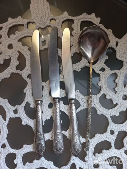 Столовые ножи посеребренные
