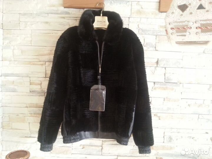 Мужская норковая стриженная шуба-пилотка