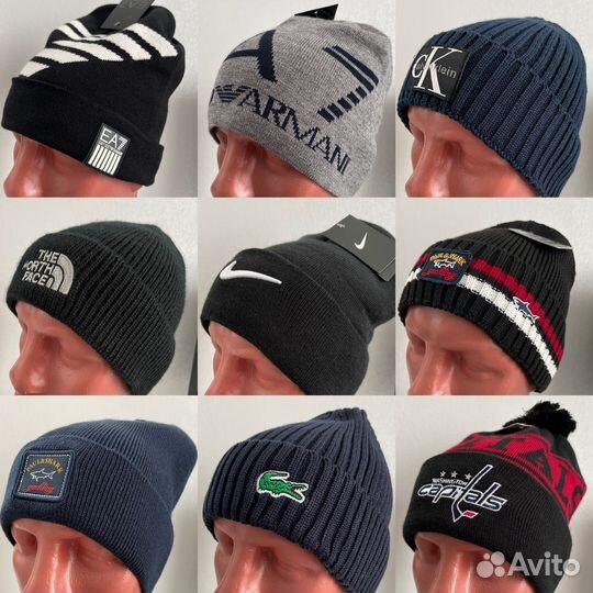 Мужская зимняя шапка брендовые premium