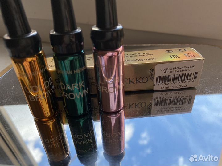 Хна и минеральный раствор ekkobeauty