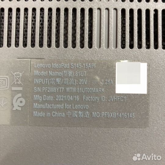 Ноутбук Lenovo ideapad s145-15api (61206)