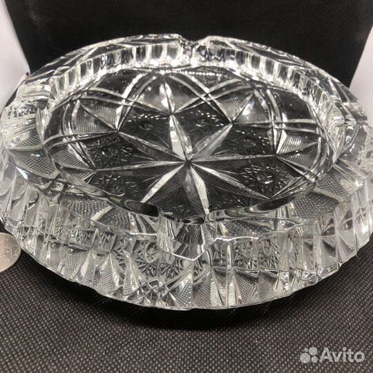Хрустальная пепельница тяжелая СССР