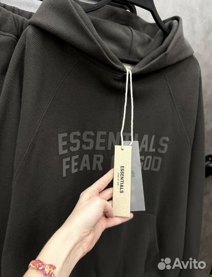 Костюм штаны худи essentials fear of god оверсайз