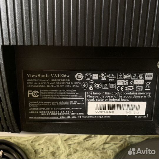 Монитор Viewsonic 19'' дюймов