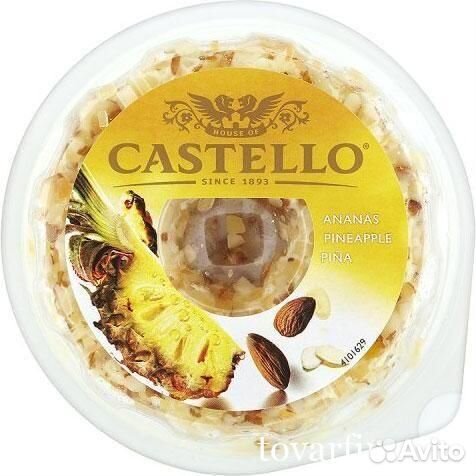 Мягкий сыр Castello Ананас и Миндаль Кастелло весо