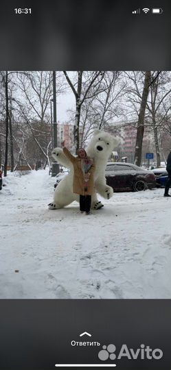 Белый мишка на праздник