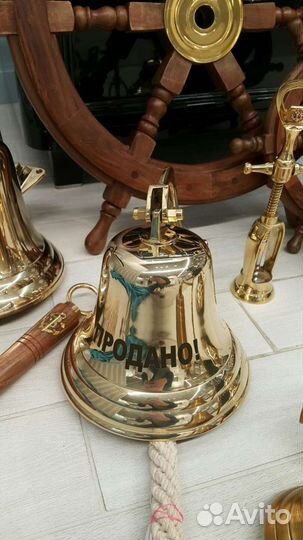 Рында с гравировкой штурвал штопор