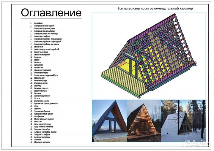 Проект дома A-frame (А-фрейм)