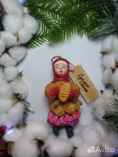 Ватные елочные игрушки