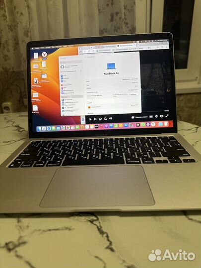 Macbook air m1 8 гб,256